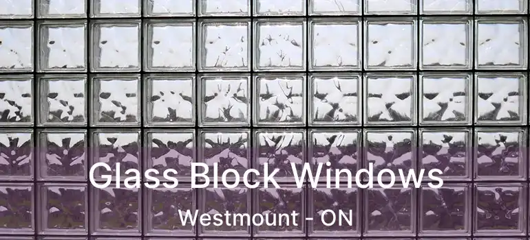  Glass Block Windows Westmount - ON