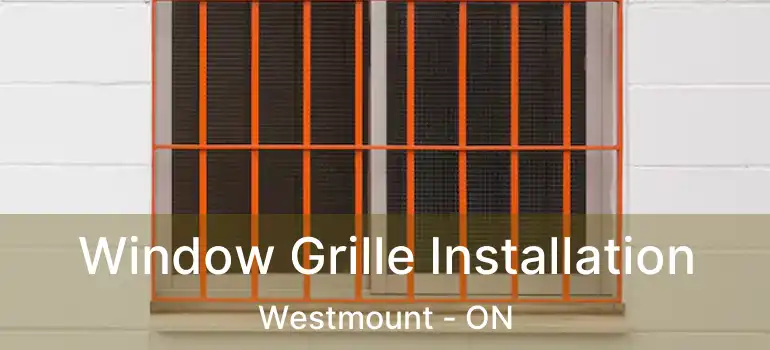 Window Grille Installation Westmount - ON